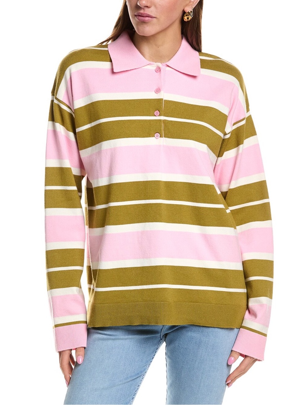 NWT ENGLISH FACTORY Striped Polo Knit Shirt